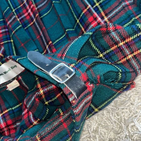 Vintage THE SCOTCH HOUSE Made In Scotland Pure Wool Kilt Skirt Tartan Womens 26 - Picture 10 of 13